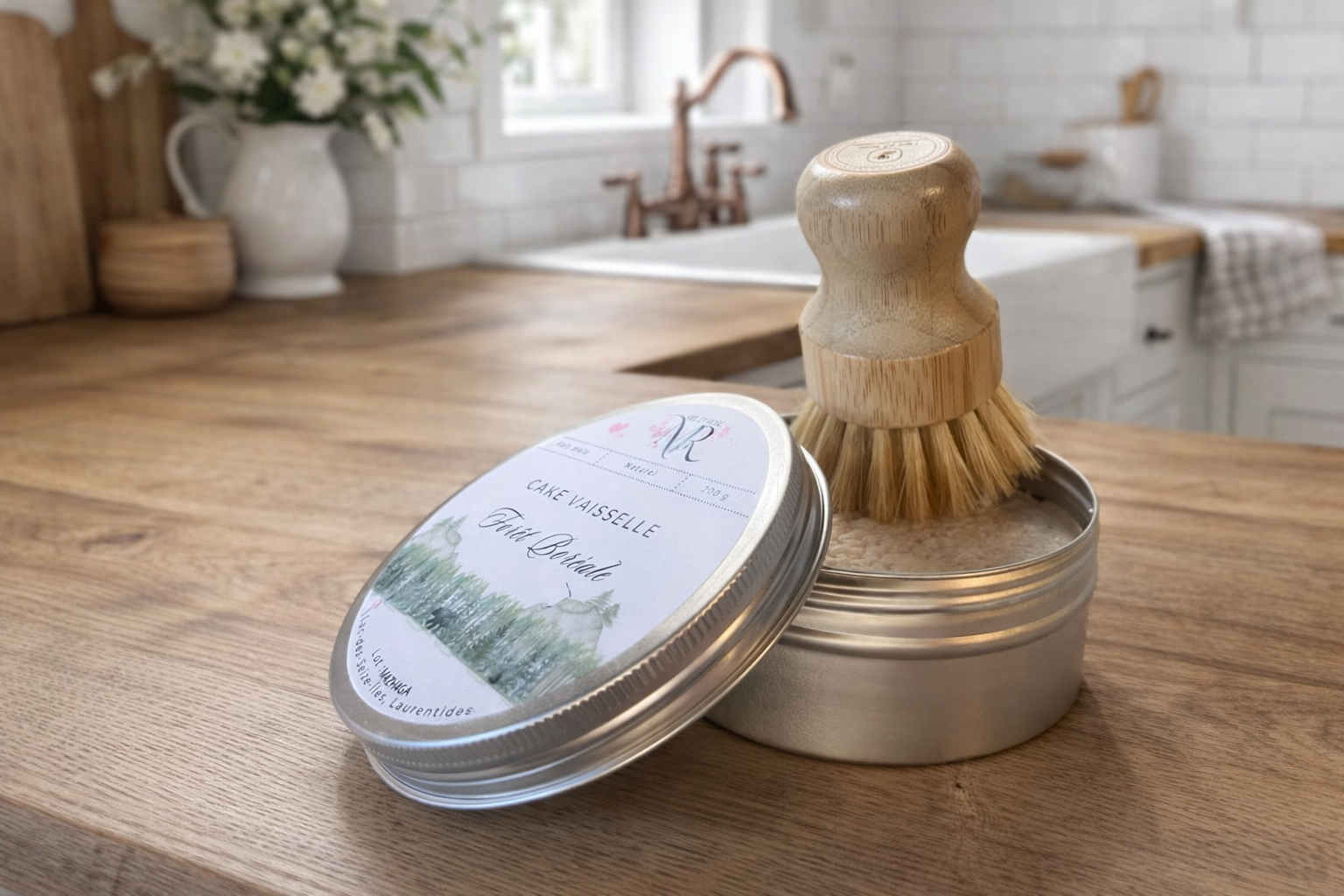 Duo vaisselle écologique – cake et brosse